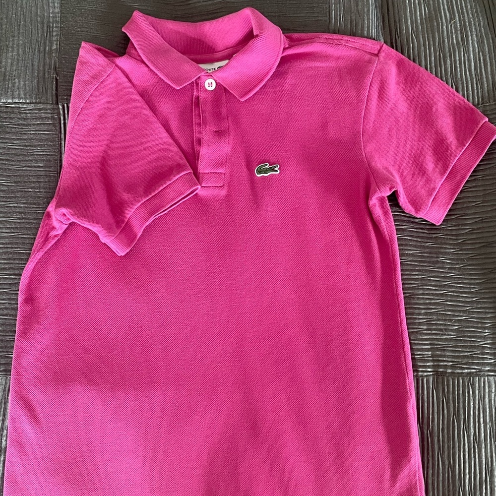 Lacoste boys polo Berry color.